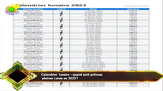 Calendrier lunaire  quand sont prévues pleines Lunes en 2023 [upl. by Burack]