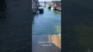 Historic Fishtown Leland MI from Lake Michigan circle tour with our Tesla [upl. by Nats]