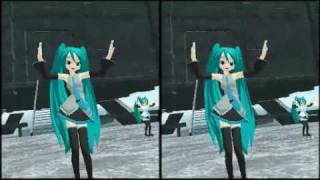 Miku Hatsune walleyed stereogram PV MMD 初音ミク「White Letter」 立体PV 平行法） [upl. by Serena]