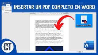 Como INSERTAR un PDF COMPLETO en Word [upl. by Leiahtan265]