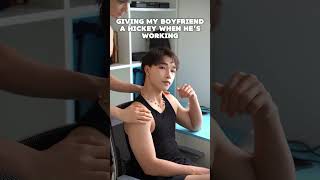 Giving My Boyfriend A Hickey 🥺 When Hes Trying To Work 😈💦👅 Cute Gay Couple Prank [upl. by Nylcsoj]