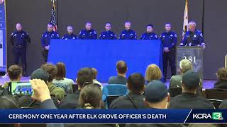 LIVE  A ceremony for Elk Grove Ofc Ty Lenehan one year after he was killed in the line of duty [upl. by Annaliese]