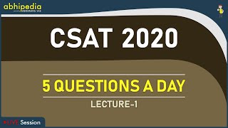 CSAT 2020 Special Series I 5 Questions a Day I Number System I Lecture 1 I By Munesh Maam [upl. by Emmye]