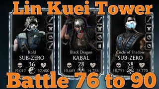 Lin Kuei Tower 76 to 90  Lin Kuei Tower Boss Fight 90  MK Mobile Lin Kuei Tower 2024 [upl. by Noied767]