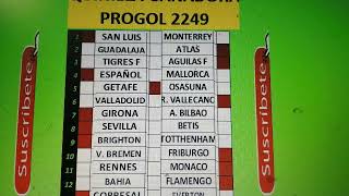 RESULTADOS PROGOL 2249 [upl. by Leena]