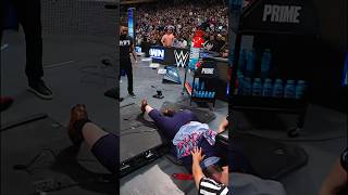 Paul Heyman gets Triple Powerbombed through the table by The Bloodline [upl. by Arteid]