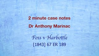 Foss v Harbottle Members suing a corporation [upl. by Erich608]