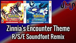 Pokémon ΩRαS  Zinnias Encounter Theme RSE Soundfont Remix [upl. by Ralfston]