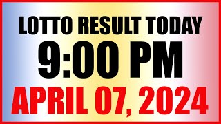 Lotto Result Today 9pm Draw April 7 2024 Swertres Ez2 Pcso [upl. by Trilly]