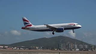 Watching Landings at Gibraltar Airport Up Close 23 April 2024 [upl. by Melisent]