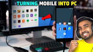 TECHNO GAMERZ TURNING A MOBILE INTO PC  TECHNO GAMERZ  UJJWAL GAMER [upl. by Raab333]