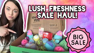 Huge LUSH 50 OFF Summer Freshness Sale Haul [upl. by Sprage47]