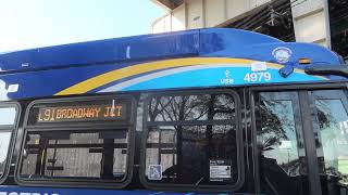 MTA NYCT 4979 on the L91 L Train Shuttle Bus awaiting boarding [upl. by Gwenny]