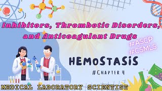 Hemostasis MCQs ASCP CSMLS DHA Chapter 4 Inhibitors Thrombotic Disorders Anticoagulant Drug [upl. by Beitris51]