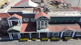 Abandoned Remains The Courthouse Grille Drone Footage Plymouth Michigan [upl. by Youngran]