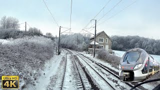 4K Paris SaintLazare  Le Havre via Gisors en Omneo Premium 14°C [upl. by Lecram183]