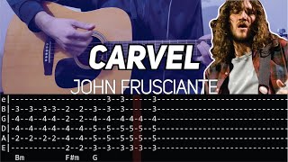 John Frusciante  Carvel Guitar lesson with TAB [upl. by Anamuj606]