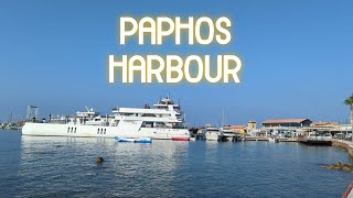 Exploring Paphos Harbour  August 2024  Beautiful Views of Cyprus [upl. by Akinihs]