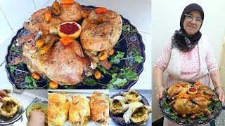 الدجاج معمر🐓بالشعرية الصينية🍲 و مبخر و محمر من ألذ مايكون من يد الحاجة فاطمة👩‍🍳 [upl. by Halima]