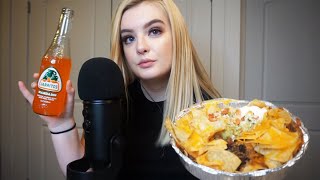 Loaded Sweet Pork Nachos Mukbang ASMR Crunchy Sounds Close Whispers [upl. by Arhsub]