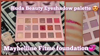 Huda Beauty eyeshadow palette  Maybelline Fitme foundation  Life with Alisha youtubeshorts [upl. by Tray386]