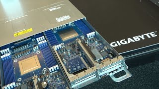 GIGABYTE shows Cavium ThunderX2 ARM Server Portfolio [upl. by Natsirhc]