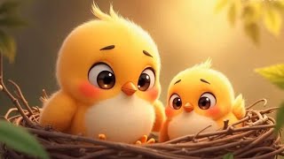 Five Little Birds Song  CreativeCrayons5 Nursery Rhymes amp Kids Songs [upl. by Elag]