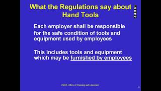 AT 141  Lesson 4  Hand and Power Tools Safety  Part 1dated 20241109 [upl. by Adniles]