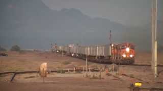 70 Mile Per Hour BNSF Trains Through Newberry Springs HD [upl. by Manoop]