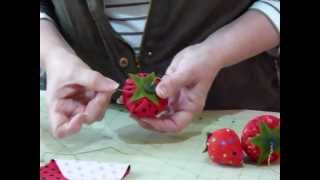 Strawberry Pin Cushion  How Delicious  Quilting Tips amp Techniques 041 [upl. by Annmaria]