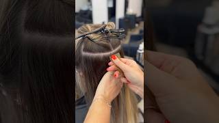 How to apply tape in hair extensions hairextensions tapehairextensions tapeins hair tutorial [upl. by Vassily]