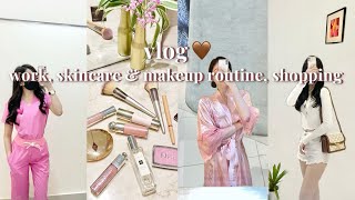 vlog 🤍 work days skincare makeup amp hair routine spa day shopping 🛍 week in my life✨philippines [upl. by Brubaker]