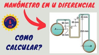 Manometria Exercícios  Manometria Mecânica dos Fluidos  Manometria Manômetro Diferencial [upl. by Bluh37]