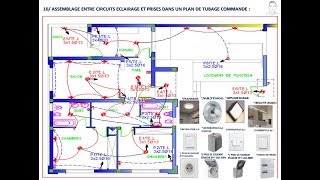 PLAN ELECTRICITÉ DUNE VILLA ET SCHÉMA DES CIRCUITS [upl. by Gavin]