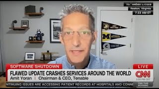 Global Windows outage ‘highlights a very serious flaw in how we do computing’ Tenable CEO on CNN [upl. by Latsirc683]