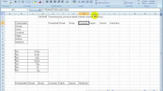 Transpozycja tabeli zamiana wierszy na kolumny Excel 2007 [upl. by Nohtahoj]