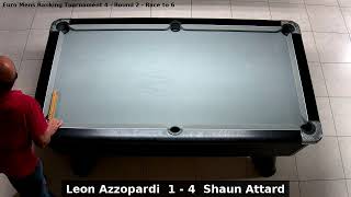 Leon Azzopardi vs Shaun Attard  Euro Mens Ranking Tournament 4  Round 2 [upl. by Princess952]