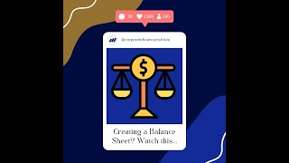 Learn how to create a balance sheet stepbystep 🧾💡 [upl. by Donahue614]