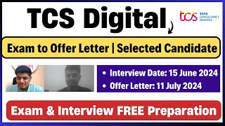 🔥TCS Digital Exam to Offer Letter Journey 2024  Selected Candidate Experience  Ashutosh Selected [upl. by Daht]