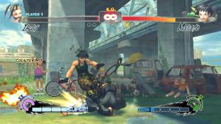 Super street fighter 4 AE PC  Unmasked ibuki vs Military Makoto [upl. by Lirrad]