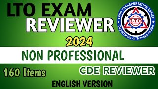 2024 LTO EXAM REVIEWER NONPROFESSIONAL DRIVERS LICENSE ENGLISH VERSION 100 PASSED [upl. by Eilitan]