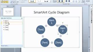 Create Diagrams in PowerPoint 2010 using SmartArt [upl. by Nerraf]