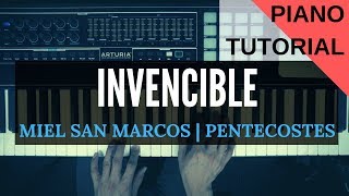 Invencible  Miel San Marcos  Piano Tutorial version Jorge Privado [upl. by Elmore946]