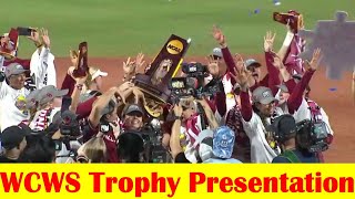 2024 NCAA Softball World Series Trophy Presentation [upl. by Rahal117]