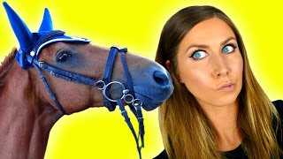 TACK HAUL  TRY ON  Bridle saddle pad  equitana haul EP1Eventer vlog [upl. by Glarum]