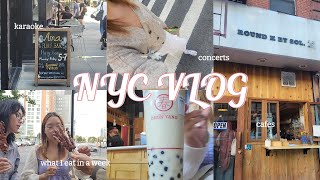 nyc vlog 🗽⋆｡° concerts flushing food tour karaoke cafes [upl. by Ahsil51]