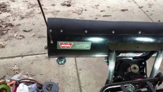 Warn provantage atv plow with power pivot in action on Yamaha kodiak [upl. by Winslow]