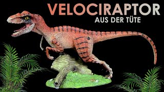 Temu  ein Velociraptor mit Sockel aus der Tüte  Teil 1 von 3  Dinosaurier Unboxing [upl. by Chatterjee]