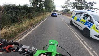 POLICE VS DIRTBIKES  KX450 STREET WHEELIE PRACTICE [upl. by Piselli]