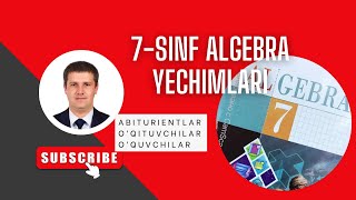 7 SINF ALGEBRA TENGLAMALAR SISTEMASINING YECHISH USULLARI MAVZUSI 2 MASHQ 1 QISM [upl. by Aynotahs]